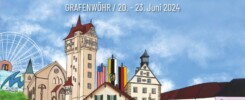 Oberpfalz trifft Amerika – Heimat auf Zeit: Kulturfest der Oberpfälzer in Grafenwöhr. Der 44. bayerische Nordgautag von 20. bis 23. Juni 2024. - Bild: Stadt Grafenwöhr